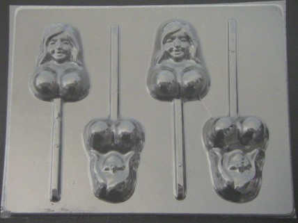 179x Polly Darton Busty Woman Lady Chocolate Candy Lollipop Mold